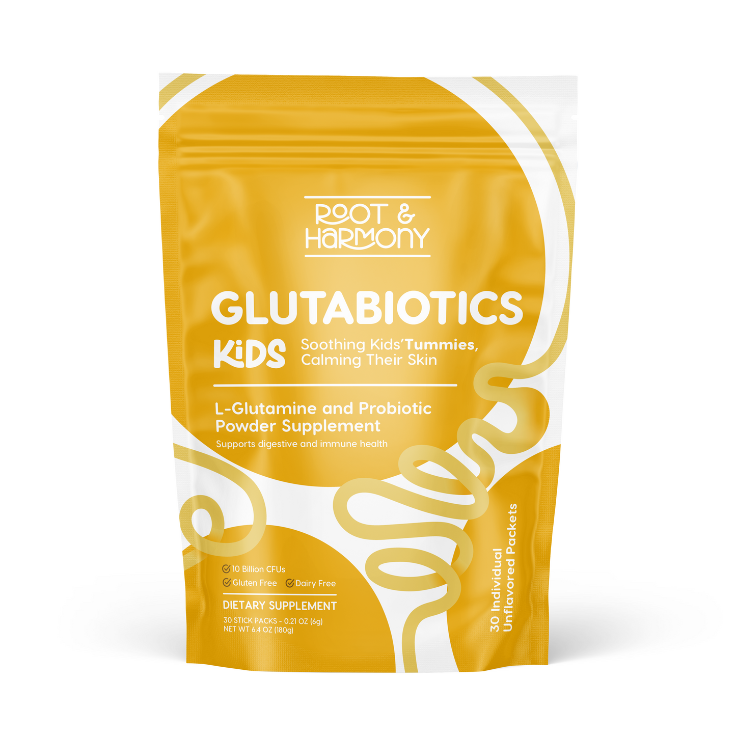 Glutabiotics Kids - Combining high-quality l-glutamine and targeted probiotics, Glutabiotics supports gut healing and helps naturally alleviate skin symptoms commonly associated with eczema